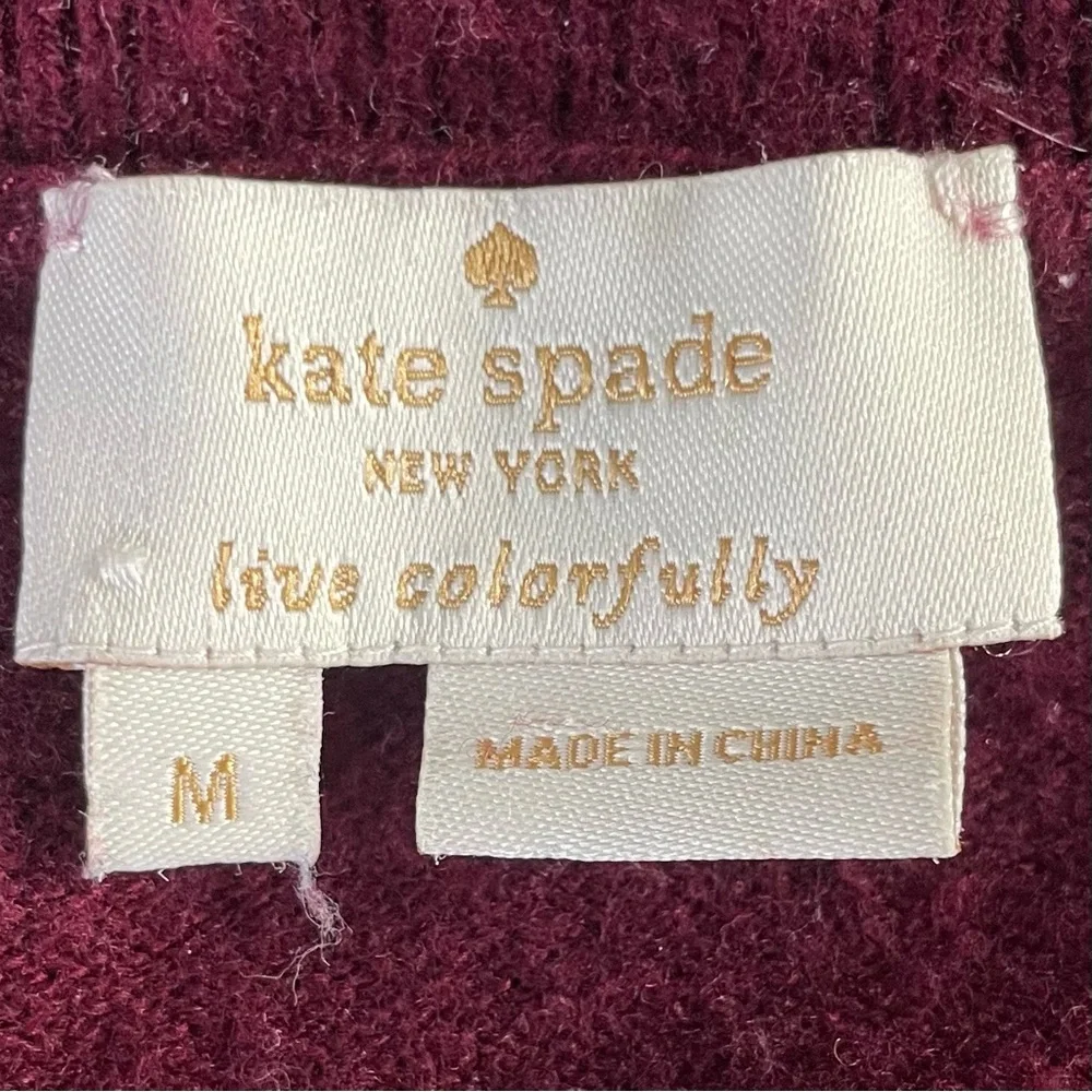 KATE SPADE SWEATER w/GLASS RHINESTONE EMBELLISHMENT size Medium‎